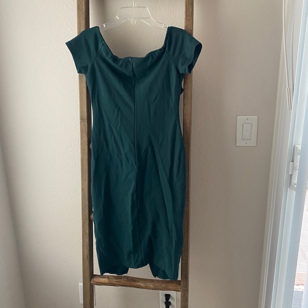 Dark green - zip down dress - Picture 5 of 5